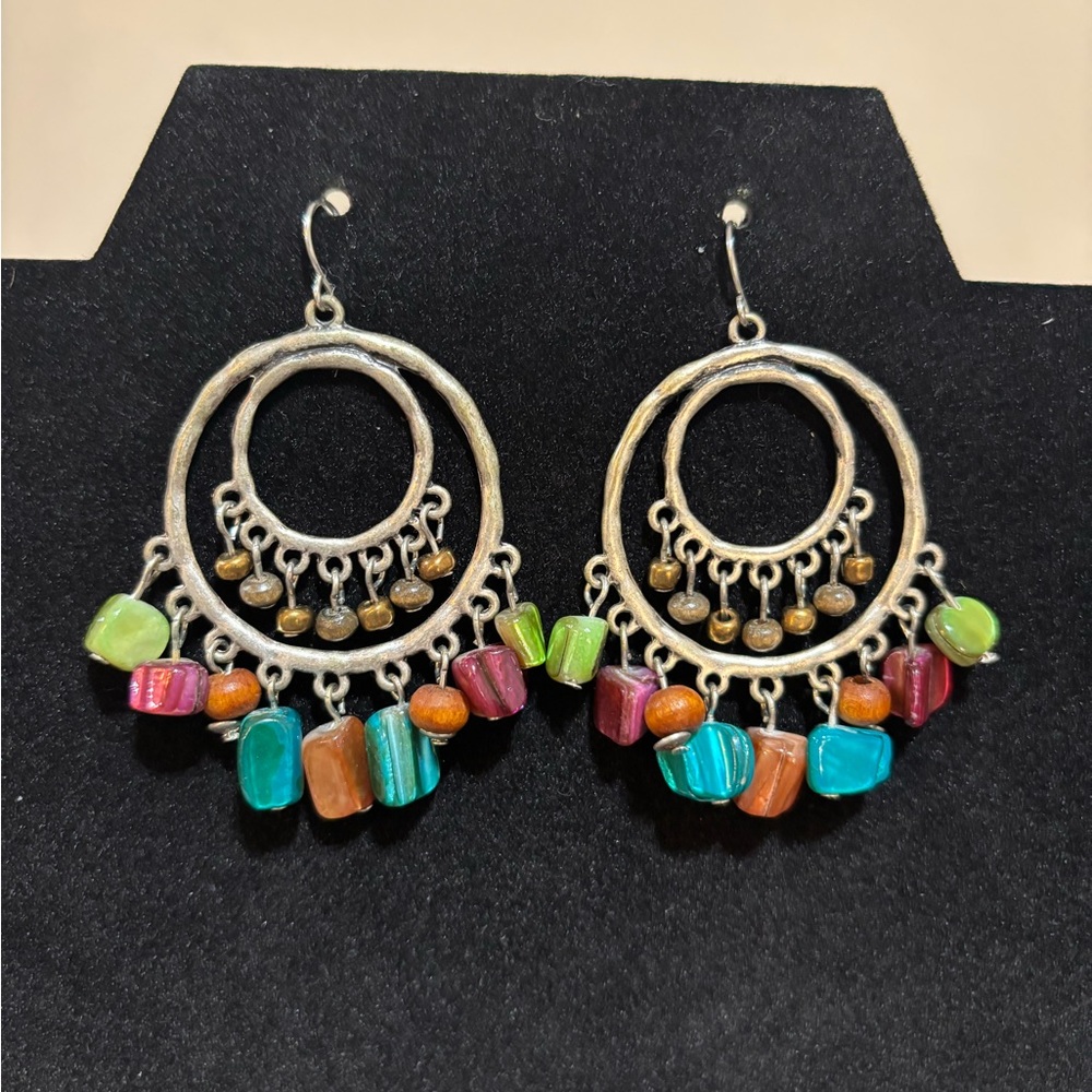 Colorful Bohemian Hoop Earrings